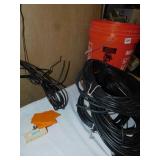 CABLE FOR TV, LARGE MAGNET, WRENCH, ETC. HOME