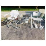 TWO POTTY CHAIRS AND ONE SHOWER CHAIR