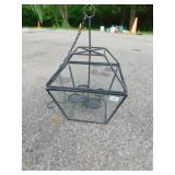 HANGING LANTERN; CAN HOLD FOUR CANDLES; 22" TALL