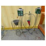 OUTDOOR UNIQUE PLANT STAND: HEART HANGER 44" H