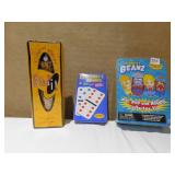 NEW MIGHTY BEANZ; DOUBE 6 DOMINOES; FIND IT GAME