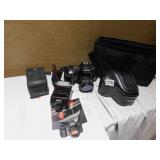 NIKON 8008 AF WITH CASE; NIKON SPEEDLIGHT SB-20