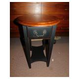 OVAL TABLE W/ CENTER DRAWER 24" H X 21" D X 16" W