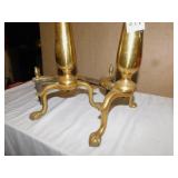 ANDIRONS BRASS PAIR