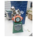 NEW FOOTBALL CLOCK WITH PLAQUE TO BE ENGRAVED