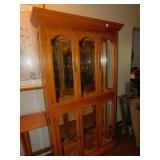 CURIO/CHINA CABINET  4 DOOR, LIGHTED, 76"H X 44"