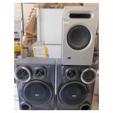 RCA SPEAKERS SET OF 2 PLUS 1 OTHER SPEAKER