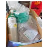 OXYGEN TUBES, GREEN & WHITE TUBING, OXYGEN TANK