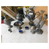 PLATE TEA SET, CANDLE HOLDERS, ETC