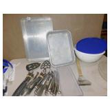 BUTTER KNIVES BY GEORGE BUTLER, BAKING SHEET,