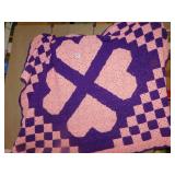 CROCHET AFGHAN HEART DESIGN THROW