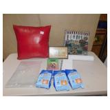 PILLOWS, SPIC N SPAN WIPES, LHASA APSOS BOOK,