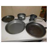 ASSORTED POTS AND PANS CEPHALON POTS