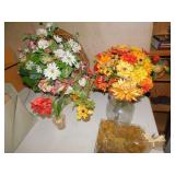 ARTIFICIAL FLOWERS; VASE; ARTIFICIAL PUMPKINS