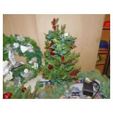 2 TREES, SNOW MAT, TIMER, GARLAND, ETC.