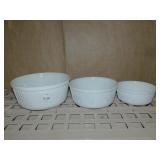 THREE MATCHING PYREX DISHES