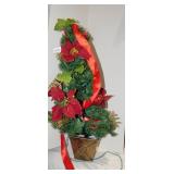 28" CHRISTMAS TREE; BOX OF HOLIDAY CARDS;5 BO
