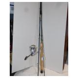 ONE FISHING ROD; ONE BROKEN ROD WITHOUT SPOOL;