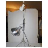 ADJ. HEIGHT FLOOR LAMP PLUS A CLIP-ON LIGHT