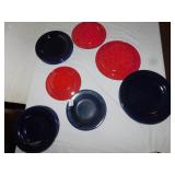 TIN PLATES 8 DINNER, 6 LUNCHEON, 8 BOWLS