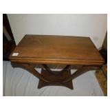 WALNUT SIDE TABLE 20" H X 25" L X 13: W