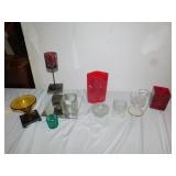 CANDLE HOLDERS, VASES, ETC.