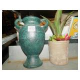 VASES AND FAUX PLANT
