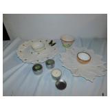 MAGENTA HOLIDAY DIP TRAY 3 WHITE TEE CANDLES