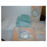 2 NEW SHEETS, TOWELS