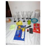 GLASSES; PITCHER; COFFEE FILTERS; VAC DISPOSABLE