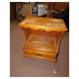 HARD ROCK MAPLE NIGHTSTAND AND CENTER DRAWER
