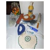 ROLLING PINS; FLOWER JAR; CUTTING BOARD; SLICER;