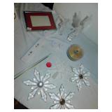 SNOWFLAKES; ANGELS; KNITTING NEEDLES; LIGHTS;