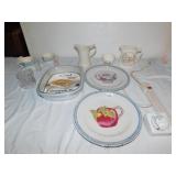 CASSEROLE PANS; DECORATIVE PLATES; POURERS;