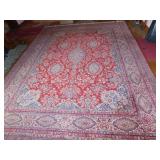ROOM SIZE RUG 9 X 12 RED/BLUES MACHINE MADE