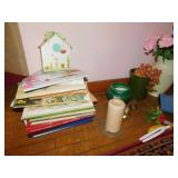 PIG BANK, 4 CHROME S/P SHAKERS, PLANTER HELMET,