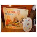 CHECKRS 2 IN 1 GAME, BUTTERFLY CLIP ON TRAY