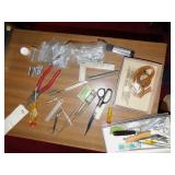 THEOMETER W/ HOLDER, SQUARE, SCISSORS, ETC.