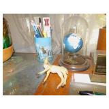 WORLD GLOBE, VINTAGE PEN, ETC.