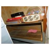 BAROMETER AND GAMES METAL SHELF AND CALCULATOR