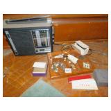 RADIO W/ TV, DRESSER TRAY, SLIDES