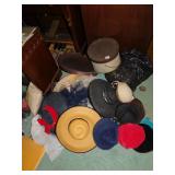 HAT BOX AND ASSORTED HATS
