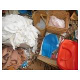 TRAVEL BAG, SCARF, HAT, LINENS