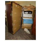 TRAVEL TRUNK W/ NEW OLD BLANKETS