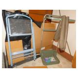 STEP STOOL; LEAF BAG HOLDER