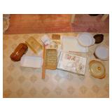 PYREX AND FIRE KING CASSEROLE DISHES; HANDHELD