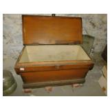 WOODEN CHEST 17.5" H X 33.5" W X 15.5" D
