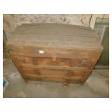 VINTAGE TRUNK, NEEDS TLC, 24" H X 32" W X 22" D