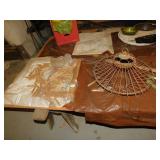 VINTAGE BOWLING PINS; CLOTHING PINS; DISHES; FIRE