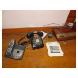 VINTAGE ROTARY PHONE, ANSWERING MACHINE, PHONE